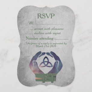 Convites Placa de devolução RSVP de manipulação de eternida