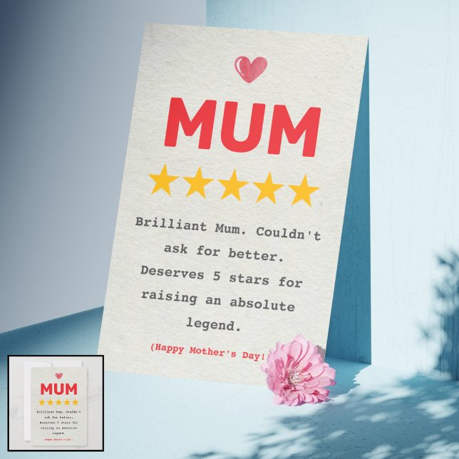 Convites Placa de Dia de as mães Barata e Engraçada para Mã (Cheeky & Funny Mother's Day Card for Mum – Perfect UK Birthday, Christmas Greeting Card with Humour)