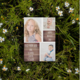 Convites Placa de Dia de as mães de Colagem de Fotos Modern