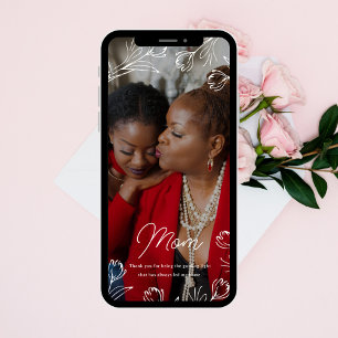 Convites Placa de Dia de as mães Digital Claro Orientadora