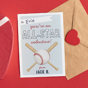 Convites Placa de Dia de os namorados All-Star Baseball Cla