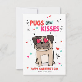 Convites Placa de Dia de os namorados Pug Pug Pug Pug e Kis