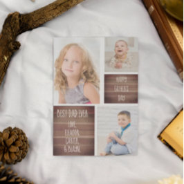 Convites Placa de Dia de os pais de Colagem de Fotos Modern