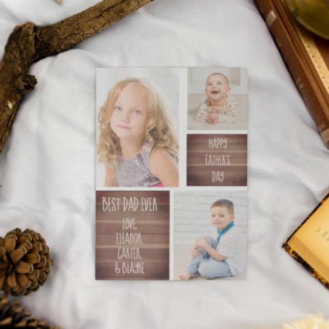 Convites Placa de Dia de os pais de Colagem de Fotos Modern (Criador carregado)