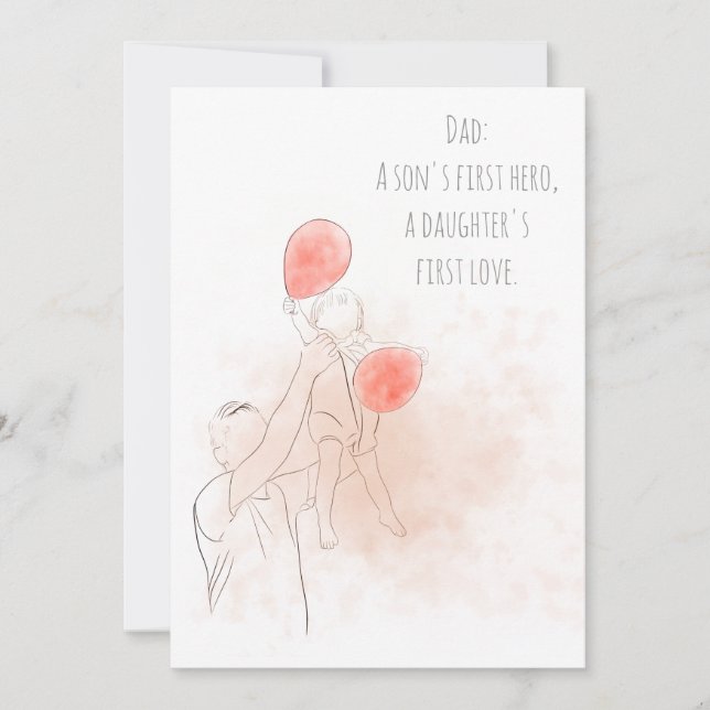 Convites Placa de dia de os pais pai e Filho (Frente)