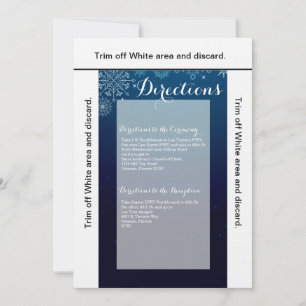 Convites Placa de direção 3,5x6 Flocos de neve invernais ge