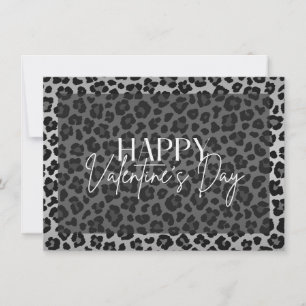 Convites Placa de Feliz dia de os namorados Leopardo cinza