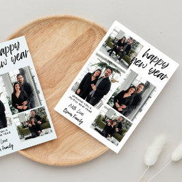 Convites Placa de férias multifotos com colagem do feliz an