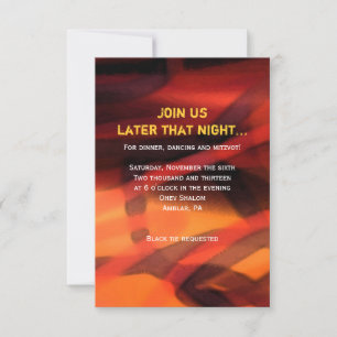 Convites Placa de festa Bat Mitzvah do Bar WATERCOLOR STAR