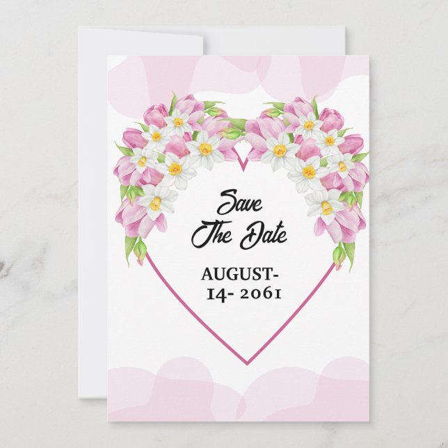 Convites Placa de Festa de aniversário Floral da Placa de C (Verso)