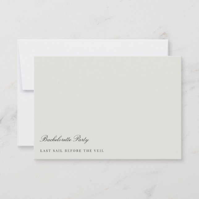 Convites Placa de Festa de solteira Verde Elegante Preta e  (Frente)