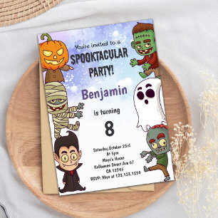 Convites Placa de Festa de Spooky Editável