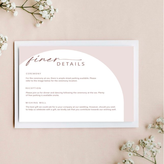 Convites Placa de gabinete com detalhes simples do arco boê (Criador carregado)