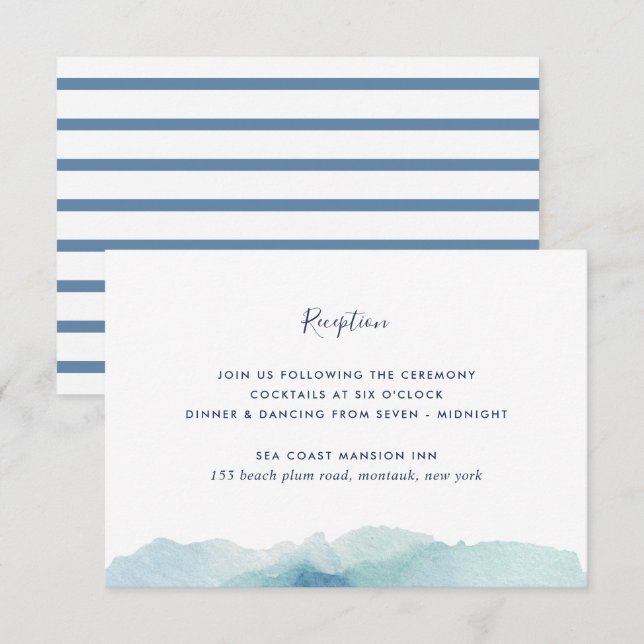 Convites Placa de gabinete de Recepção de casamento Landmar (Frente/Verso)