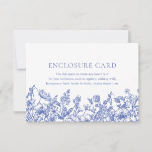 Convites Placa de gabinete floral azul Elegage Vintage