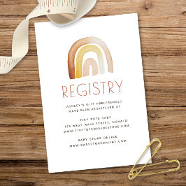 Convites Placa de gabinete Gift do Chá de fraldas Arco-Íris