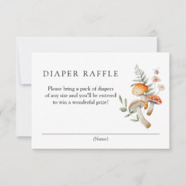 Convites Placa de gabinete Raffle com Fralda florestal ento
