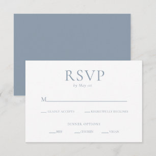 Convites Placa de gabinete RSVP Azul Moderno