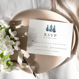 Convites Placa de gabinete RSVP de Casamento no inverno de 