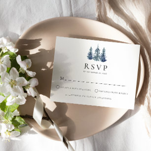 Convites Placa de gabinete RSVP de Casamento no inverno de 