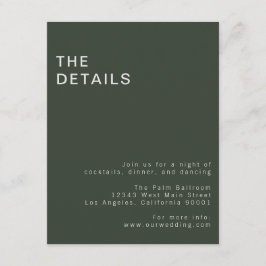 Convites Placa de gabinete verde moderna gótica