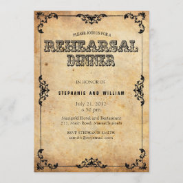 Convites Placa de Janto Floral de Ensaio de Vintagem Preta