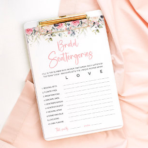 Convites Placa de Jogo de Chá de panela Floral Blush