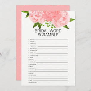 Convites Placa de Jogo de Chá de panela Floral Coral