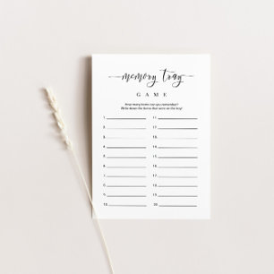 Convites Placa de Jogo de Memória de Jogo do chá de panela