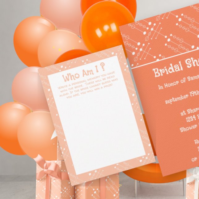 Convites Placa De Jogo Moderno Do Século De Médio Peach MCM (Criador carregado)