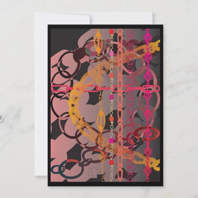 Convites Placa de Links Rosa (Frente)