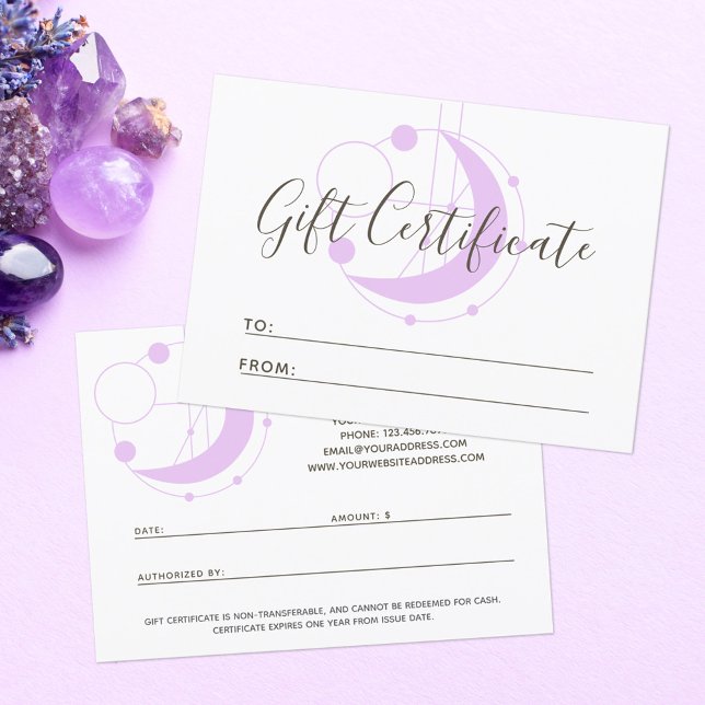 Convites Placa de Lua Geométrica Metafísica do Certificado  (Criador carregado)