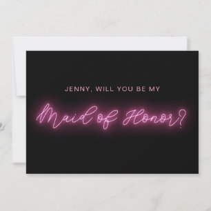 Convites Placa de Madrinha de casamento Clara Negra e Rosa