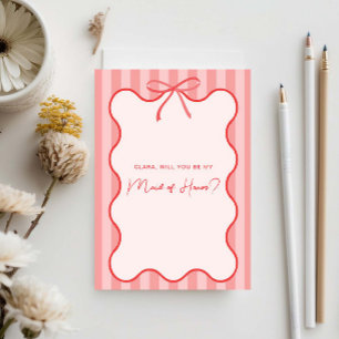 Convites Placa de madrinha de casamento de Fita Whimsical