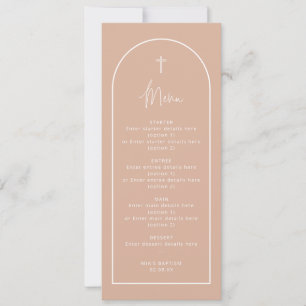 Convites Placa de Menu de Cruzamento de Arca Rosa Longa