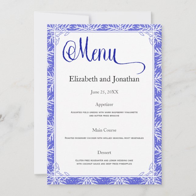 Convites Placa de Menu de Saída Verde (Frente)