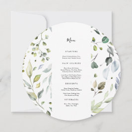 Convites Placa de Menu do Círculo Eucalyptus