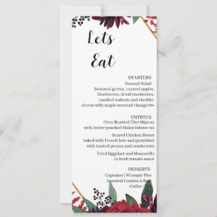 Convites Placa de menu do Modern Set 4