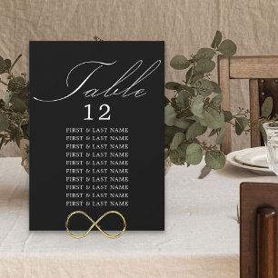 Convites Placa de Mesa Branca para Caligrafia Elegante