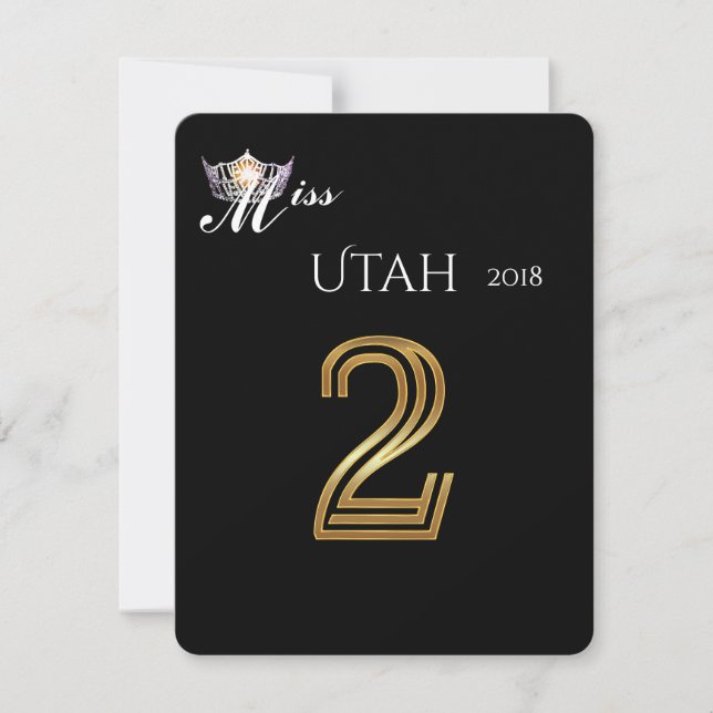 Convites Placa de Mesa da Miss América Silver Crown- 2 (Frente)