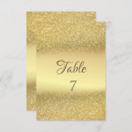 Convites Placa de Mesa de Glitter Bokeh Elegante Dourada