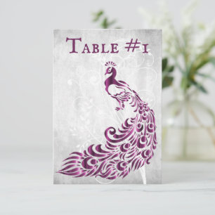 Convites Placa de Mesa de Vinha de Pico Magenta