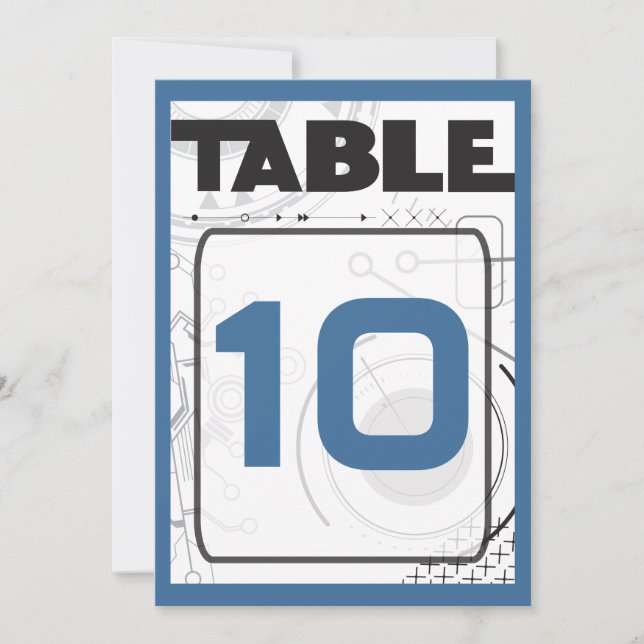 Convites Placa de Mesa do Bar SCI-FI Bat Mitzvah (Frente)