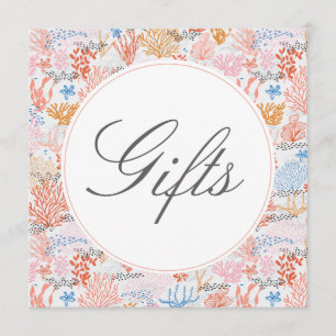 Convites Placa de Mesa do Chá de fraldas de recife de coral