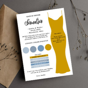 Convites Placa de modelo da placa de informação Bridesmaid