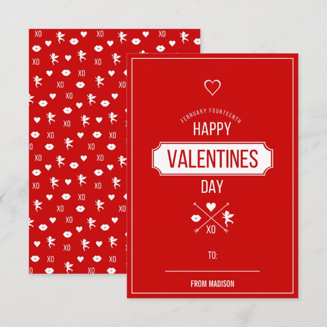 Convites Placa de Namorados da sala de aula para símbolos n (Frente/Verso)