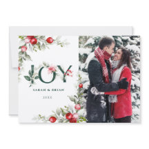 Placa de Natal Soft Winter Berry JOY