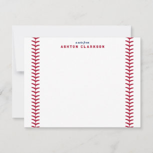 Convites Placa de Nota de Stripe de Baseball e Jersey