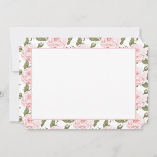 Convites Placa de Nota Plana ou Rosas Rosa de Convite-Vinta