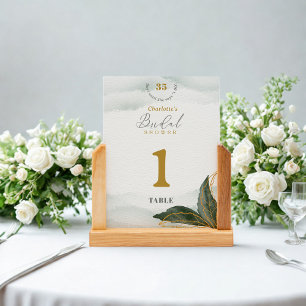 Convites Placa de Número de Tabela de Chá de panela de Aqua